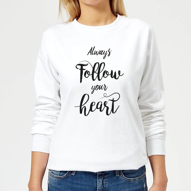 Always Follow Your Heart Women's Sweatshirt - White - M - Weiß on Productcaster.