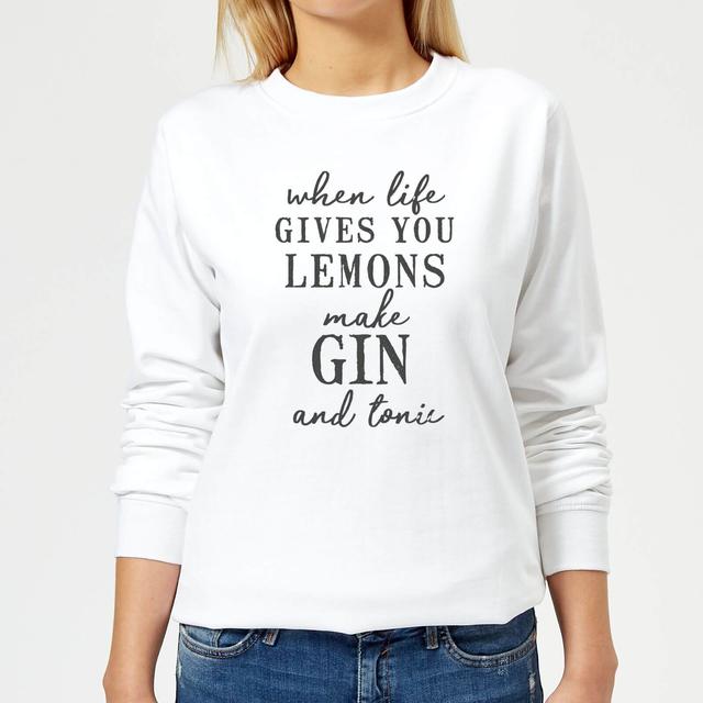 When Life Gives You Lemons Make Gin And Tonic Women's Sweatshirt - White - XS - Weiß on Productcaster.