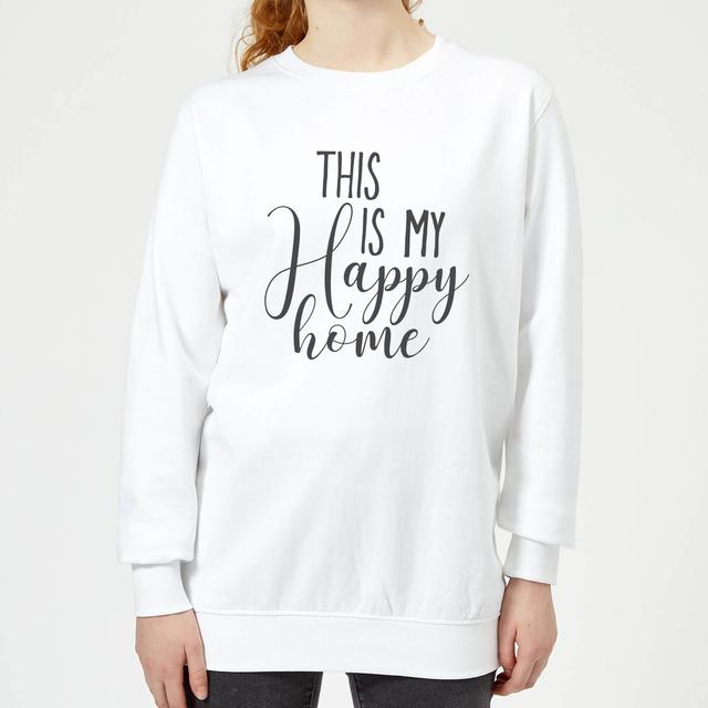 This Is My Happy Home Women's Sweatshirt - White - XXL - White on Productcaster.