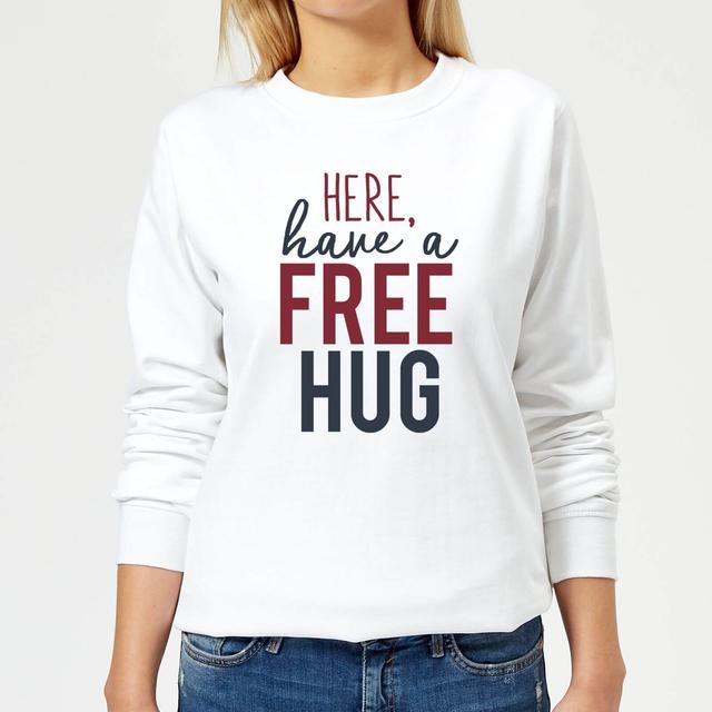 Here Have A Free Hug Women's Sweatshirt - White - L - Weiß on Productcaster.