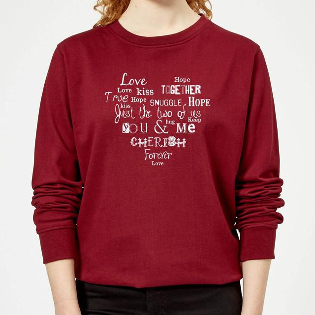 You And Me Light Women's Sweatshirt - Burgundy - S - Burgundy on Productcaster.