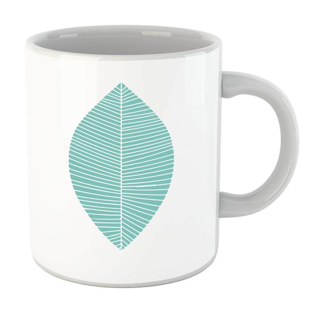 Plain Light Turquoise Leaf Mug on Productcaster.