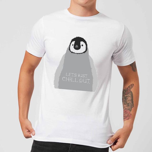 Candlelight Baby Penguin Lets Just Chill Out Men's T-Shirt - White - M on Productcaster.