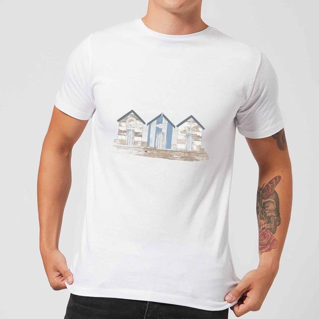 Candlelight Wooden Beach Hut Men's T-Shirt - White - M - White on Productcaster.