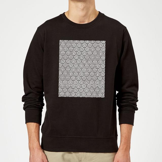 Candlelight Lace Fabric Pattern Sweatshirt - Black - L - Schwarz on Productcaster.