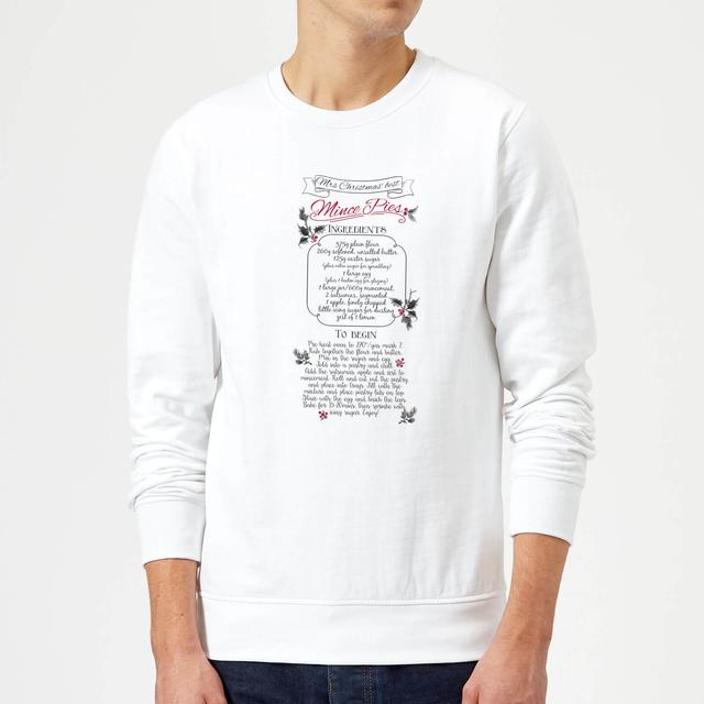 Candlelight Mince Pie Recipe Sweatshirt - White - L - Weiß on Productcaster.