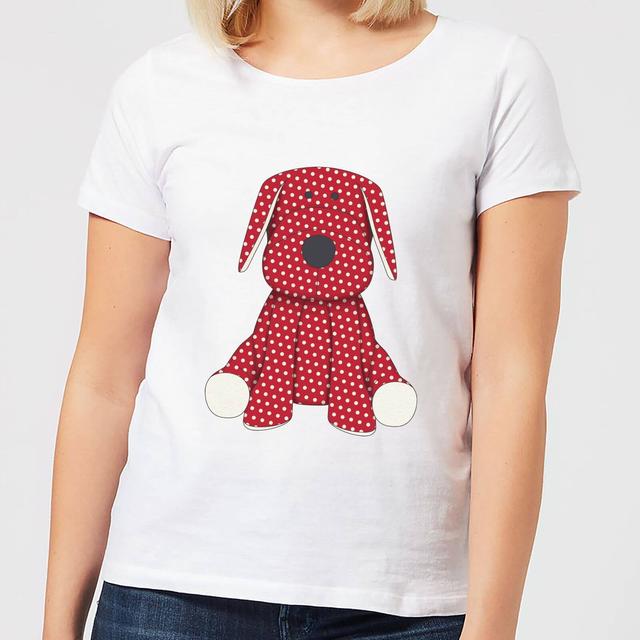 Candlelight Red Polka Dot Dog Teddy Women's T-Shirt - White - S - White on Productcaster.