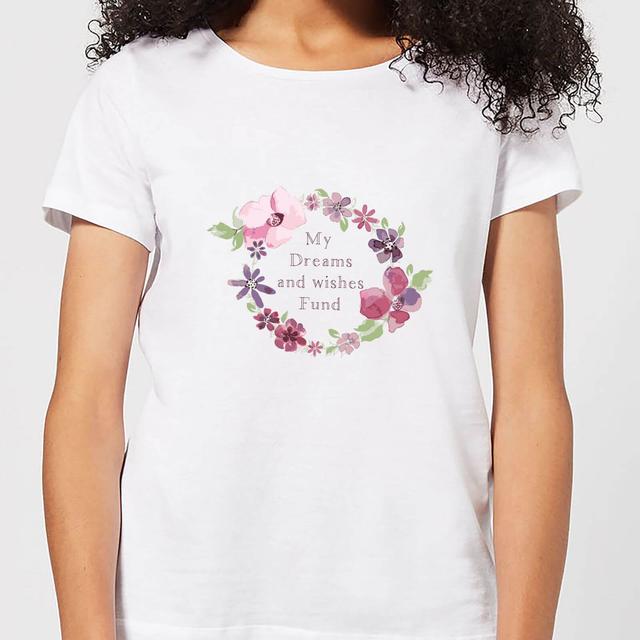 Candlelight My Dreams And Wishes Fund Floral Ring Women's T-Shirt - White - XL - Weiß on Productcaster.