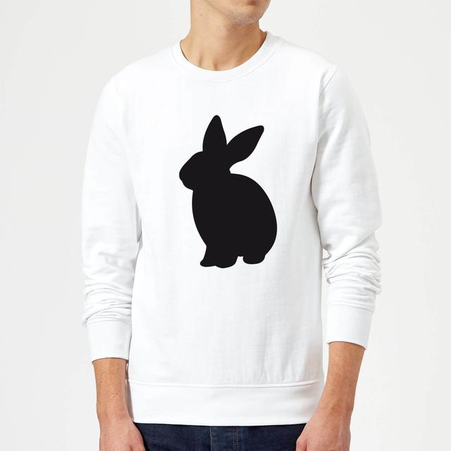 Candlelight Bunny Rabbit Silhouette Sweatshirt - White - L - Weiß on Productcaster.