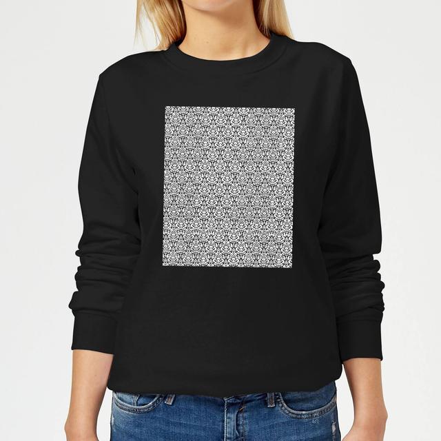 Candlelight Lace Fabric Pattern Women's Sweatshirt - Black - XL on Productcaster.