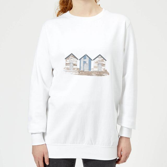 Candlelight Wooden Beach Hut Women's Sweatshirt - White - M on Productcaster.