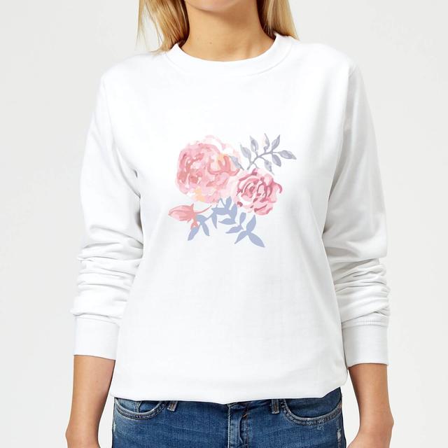 Candlelight Water Colour Cockscomb Women's Sweatshirt - White - L - Weiß on Productcaster.