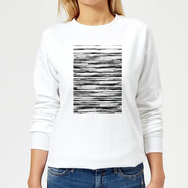 Candlelight Wood Texture Water Colour Women's Sweatshirt - White - M - Weiß on Productcaster.