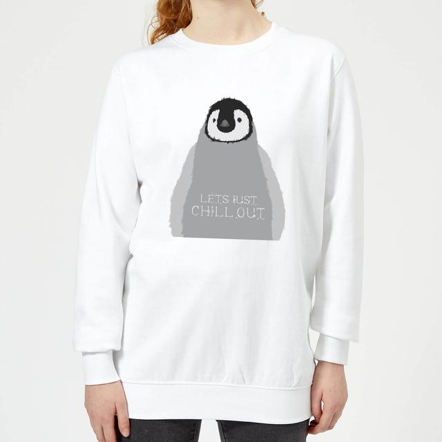 Candlelight Baby Penguin Lets Just Chill Out Women's Sweatshirt - White - L - Weiß on Productcaster.