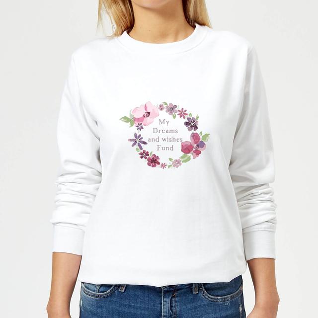 Candlelight My Dreams And Wishes Fund Floral Ring Women's Sweatshirt - White - L - Weiß on Productcaster.