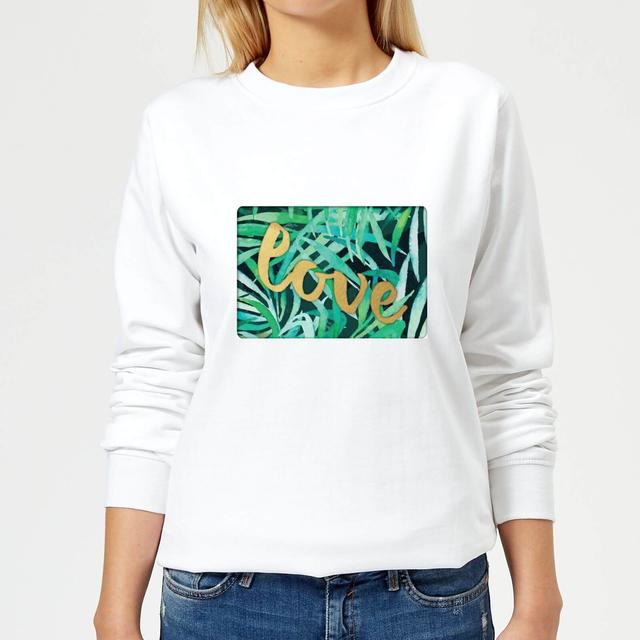 Candlelight Jungle Bush Golden Love Women's Sweatshirt - White - XL - Weiß on Productcaster.