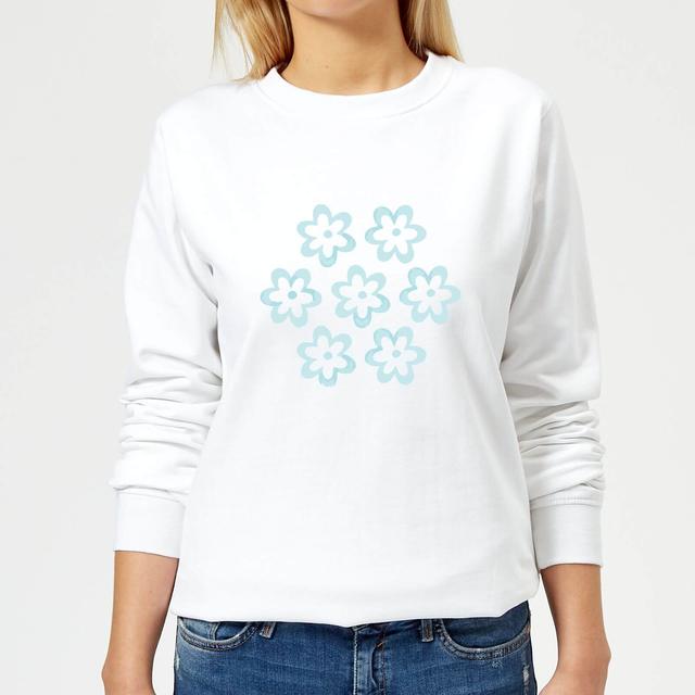 Candlelight Cartoon Pansy Burst Women's Sweatshirt - White - L - Weiß on Productcaster.