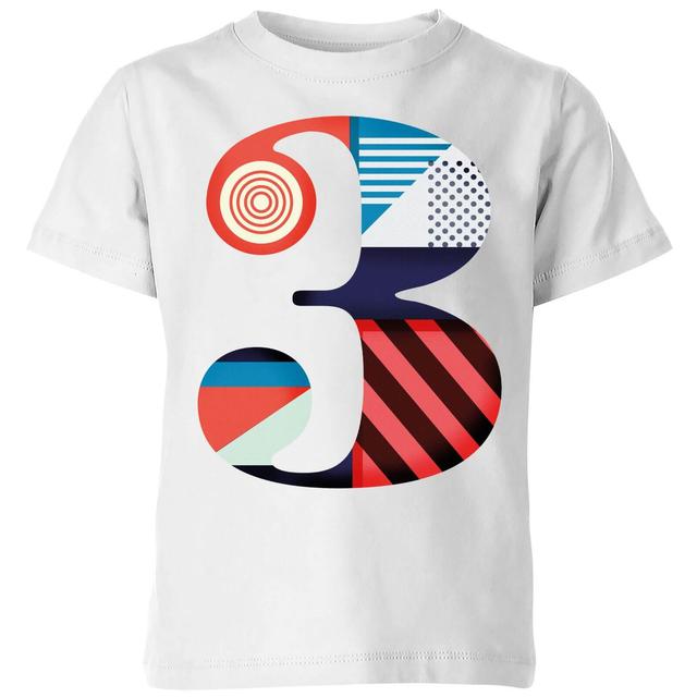 3 Kids' T-Shirt - White - 9-10 Jahre - Weiß on Productcaster.