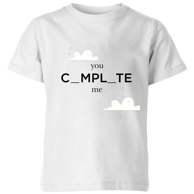 You Complete Me Kids' T-Shirt - White - 11-12 Jahre - Weiß on Productcaster.