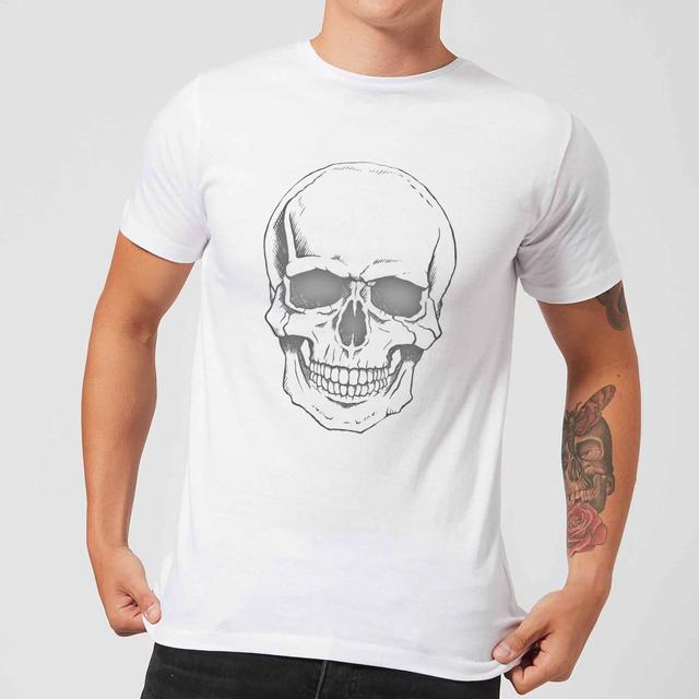 Skull Men's T-Shirt - White - XXL - Weiß on Productcaster.