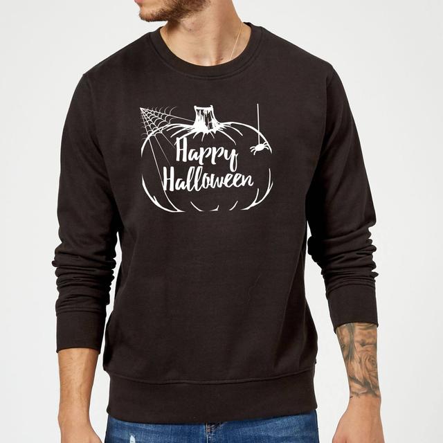 Happy Halloween Pumpkin Sweatshirt - Black - L - Schwarz on Productcaster.