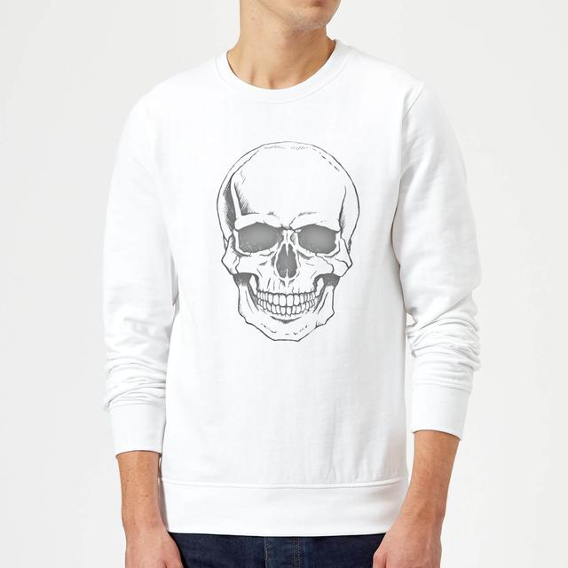 Skull Sweatshirt - White - L - Weiß on Productcaster.