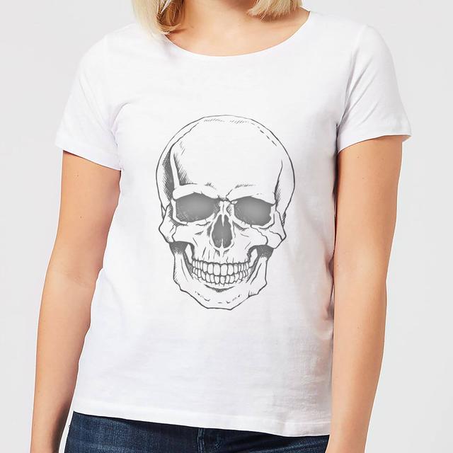 Skull Women's T-Shirt - White - S - Weiß on Productcaster.