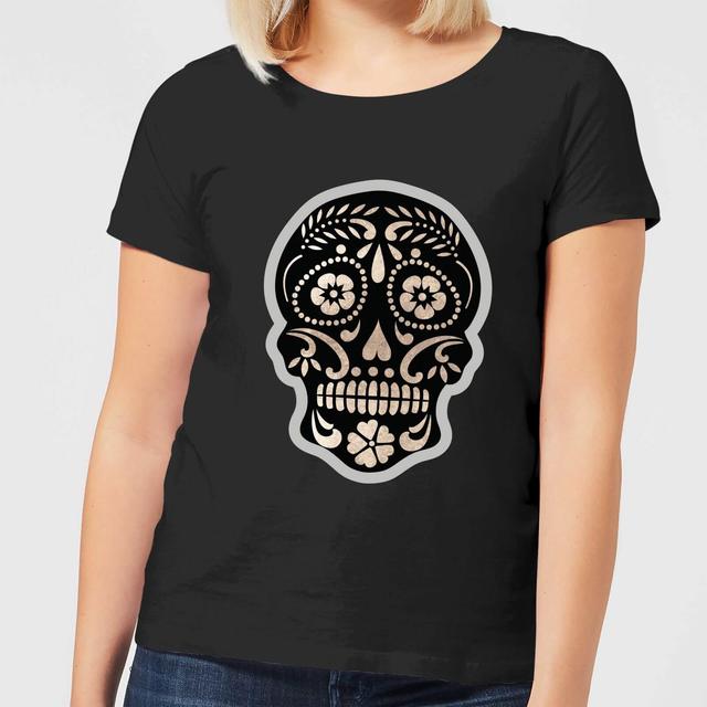 Day Of The Dead Skull Women's T-Shirt - Black - M - Schwarz on Productcaster.