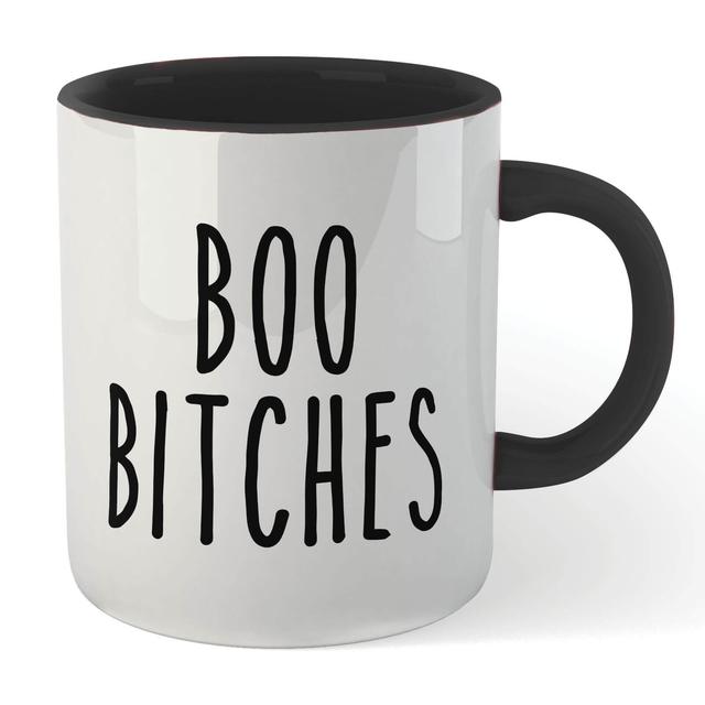 Boo Bitches Mug - White/Black Schwarz on Productcaster.