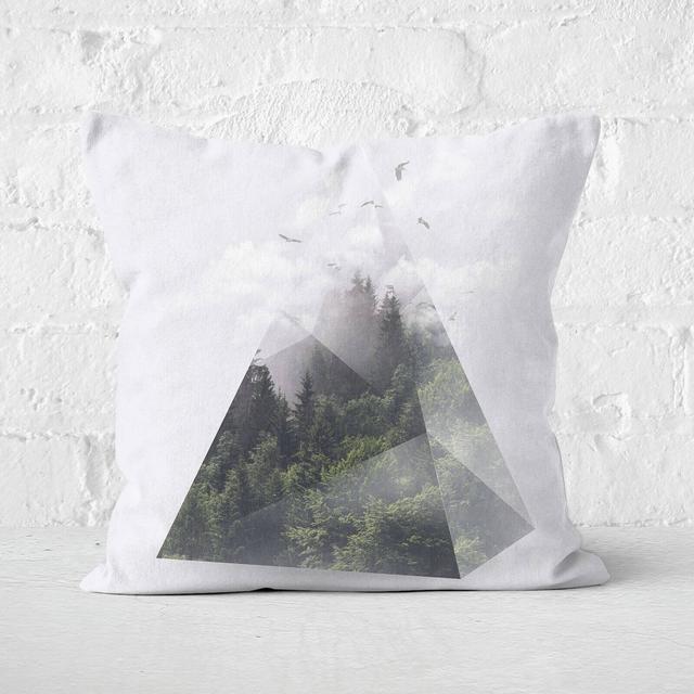 Forest Triangle Cushion Square Cushion - 50x50cm - Soft Touch on Productcaster.