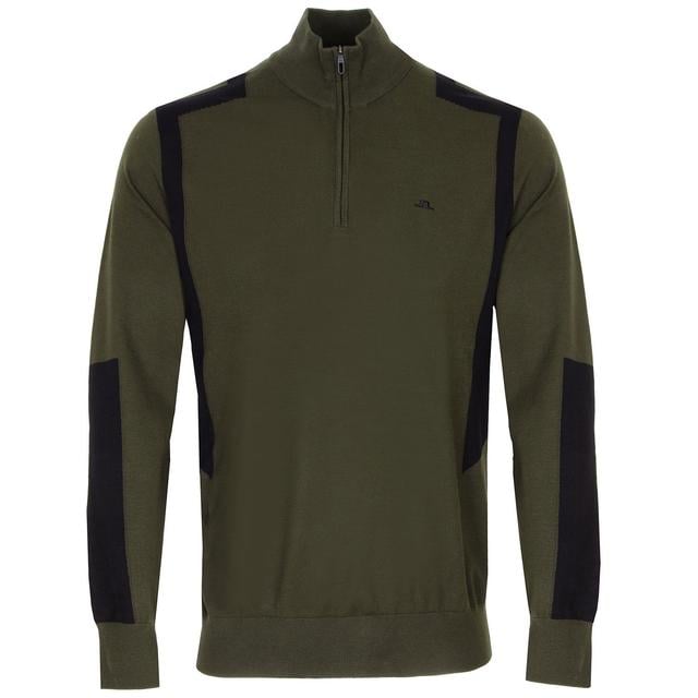 J Lindeberg Kendrick Knitted Zip Neck Sweater on Productcaster.