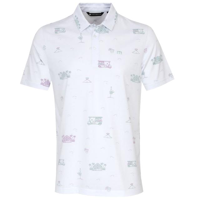 TravisMathew Tiki Mapes Print Polo Shirt on Productcaster.