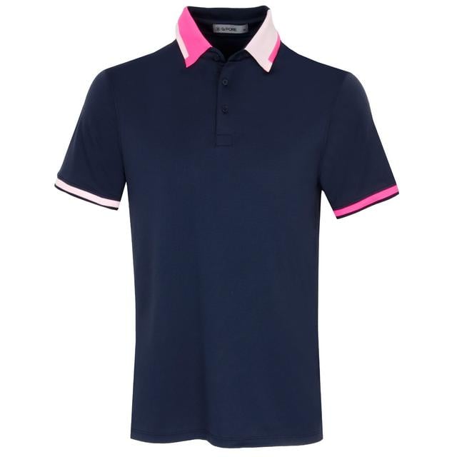 G/FORE Silky Pique Contrast Banded Sleeve Golf Polo Shirt on Productcaster.