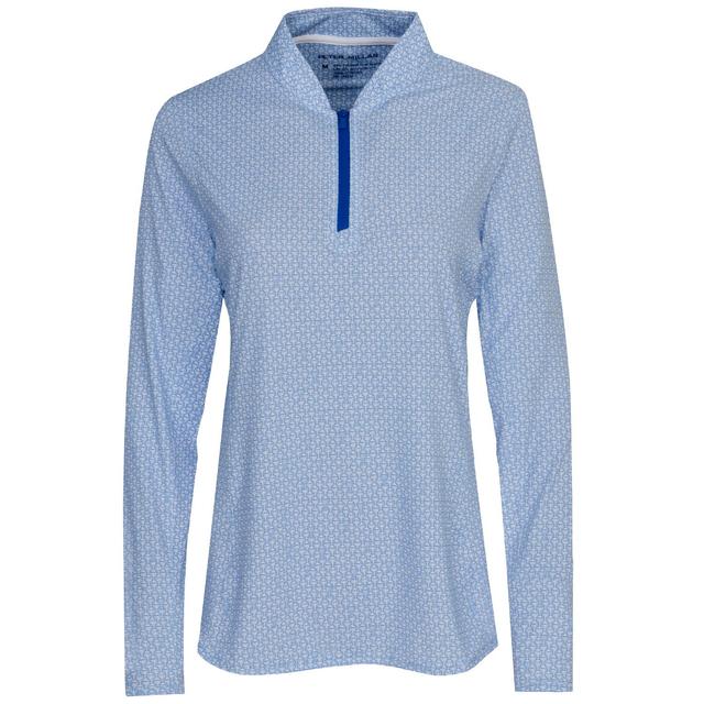 Peter Millar Mar-Tee-Ni Break Lightweight Sun Ladies Zip Neck Sweater on Productcaster.