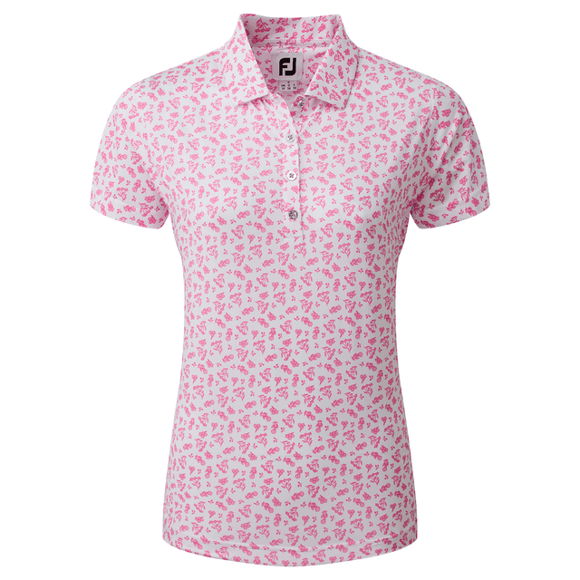 FootJoy Ladies Floral Print Golf Polo Shirt on Productcaster.