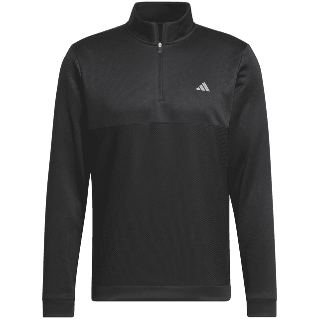 adidas Textured Q Zip Neck Sweater on Productcaster.