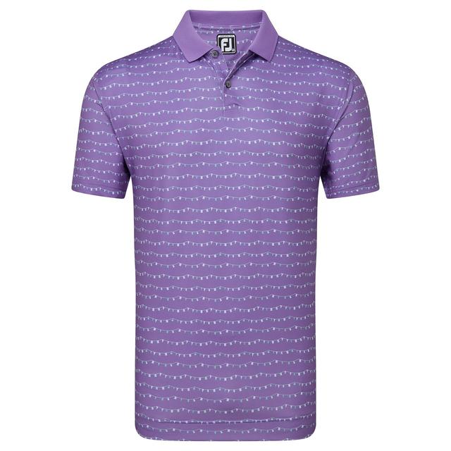 FootJoy Flag Banner Print Knit Collar Golf Polo Shirt on Productcaster.