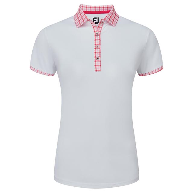 FootJoy Gingham Trim Ladies Golf Polo Shirt on Productcaster.