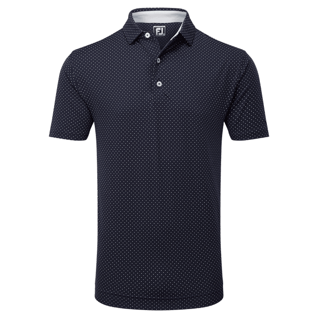 FootJoy Stretch Dot Lisle Print Golf Polo Shirt on Productcaster.