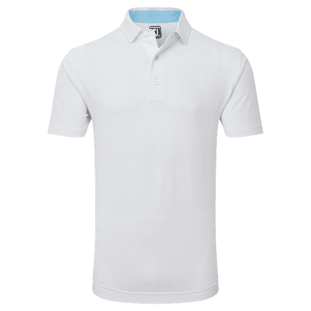 FootJoy Stretch Dot Lisle Print Golf Polo Shirt on Productcaster.