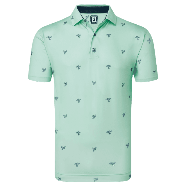 FootJoy Thistle Print Lisle Golf Polo Shirt on Productcaster.