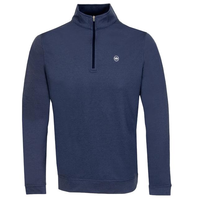 Peter Millar Perth Stretch Loop Terry Mel Zip Neck Sweater on Productcaster.