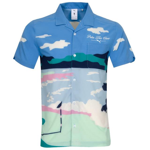 PUMA PTC Open Collar Print Polo Shirt on Productcaster.