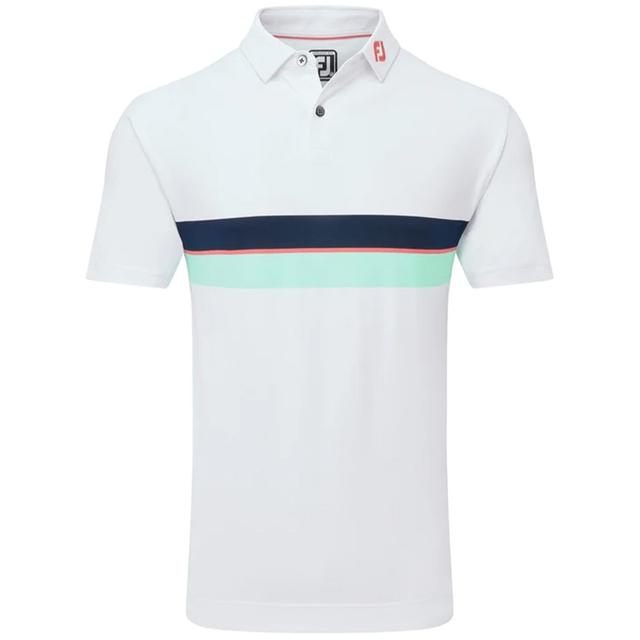 FootJoy Double Chest Band Pique Golf Polo Shirt on Productcaster.