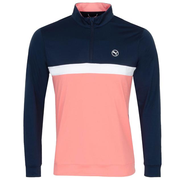 PUMA Pure Colorblock Zip Neck Golf Sweater on Productcaster.