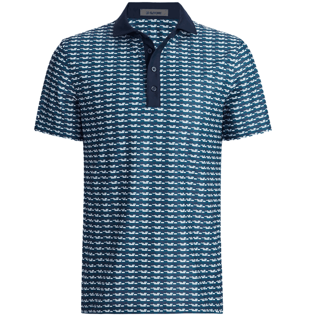 G/FORE Brick Stripe Tech Pique Golf Polo Shirt on Productcaster.