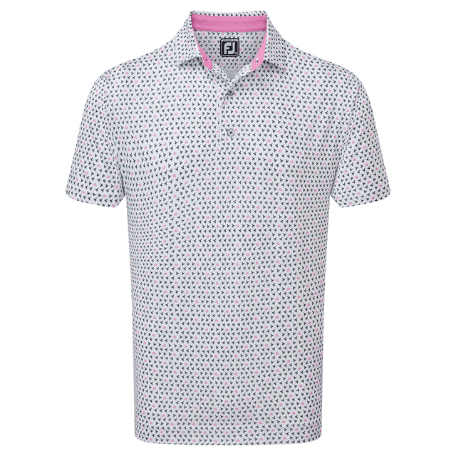 FootJoy Marina Bay Flying Wasp Print Lisle Golf Polo Shirt on Productcaster.