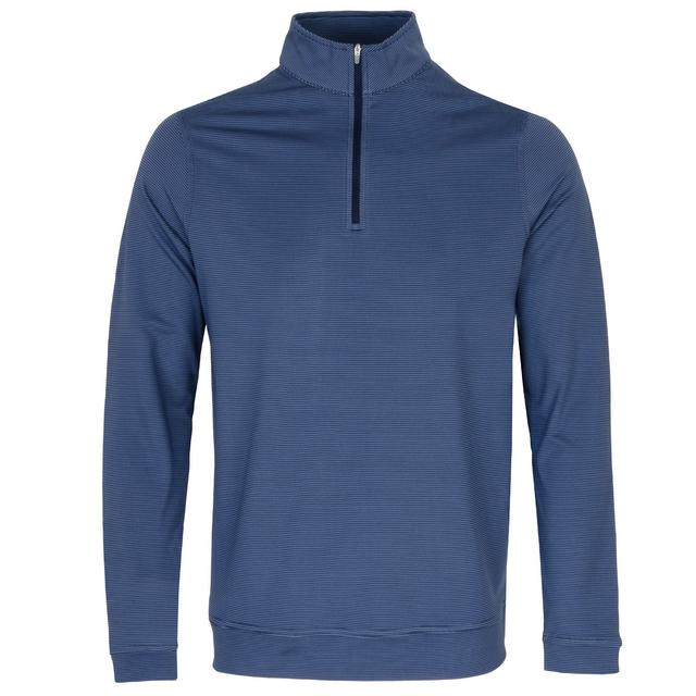 Peter Millar Perth Sugar Stripe Performance Zip Neck Sweater on Productcaster.