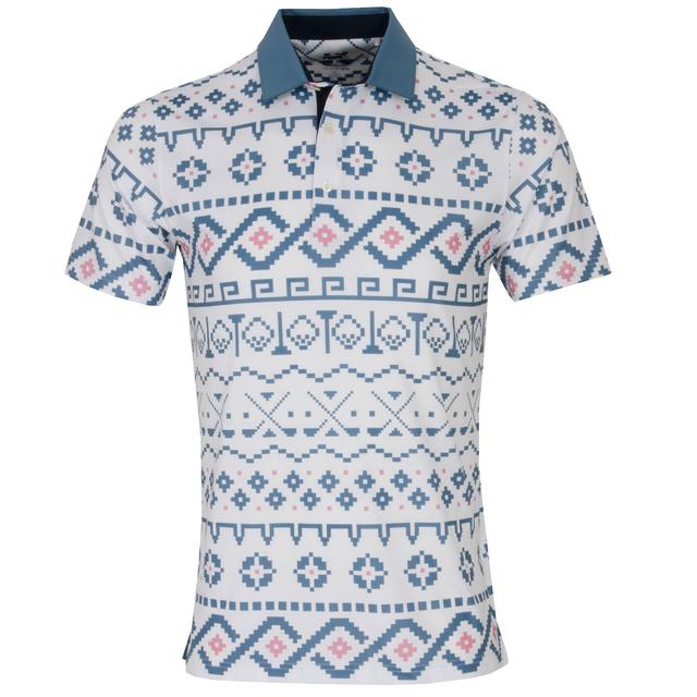 PUMA Fair Isle Micro Print Polo Shirt on Productcaster.