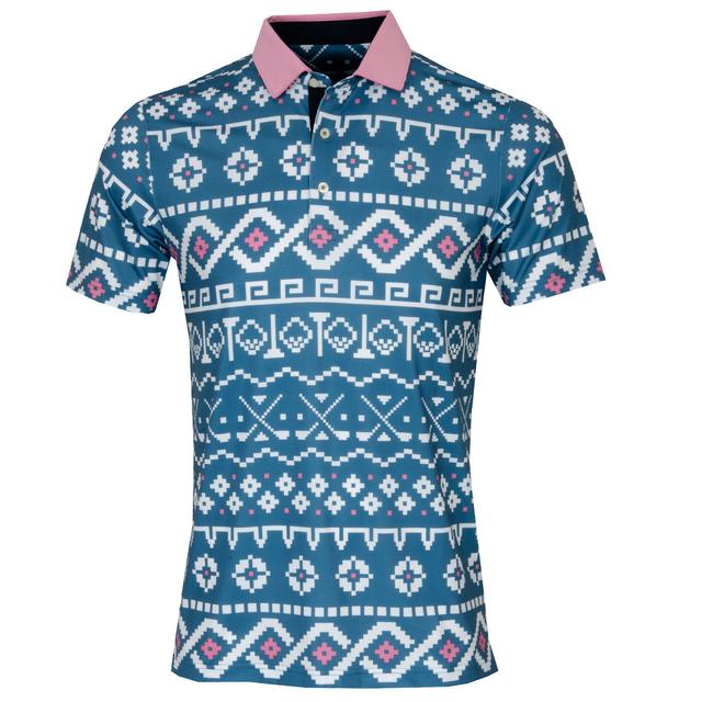 PUMA Fair Isle Micro Print Polo Shirt on Productcaster.